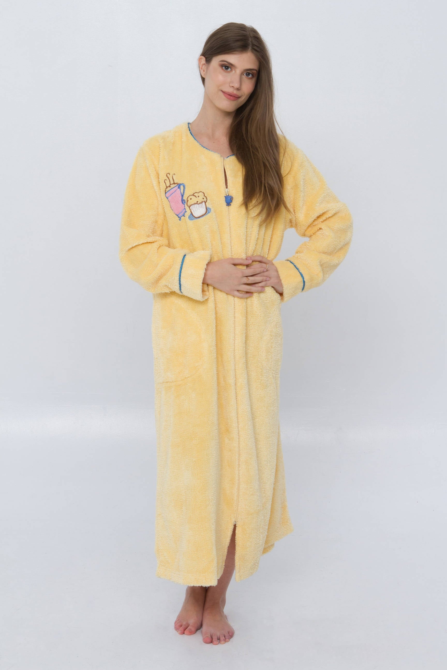 Coffee Cup Chenille Robe