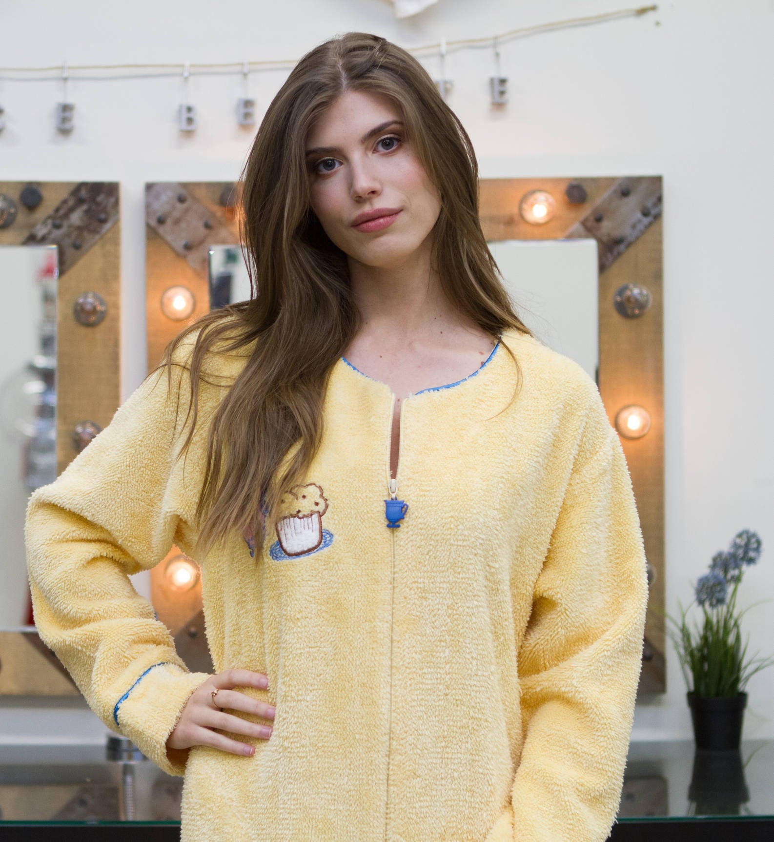 Morning Coffee Cup Chenille Robe  Bath & Robes