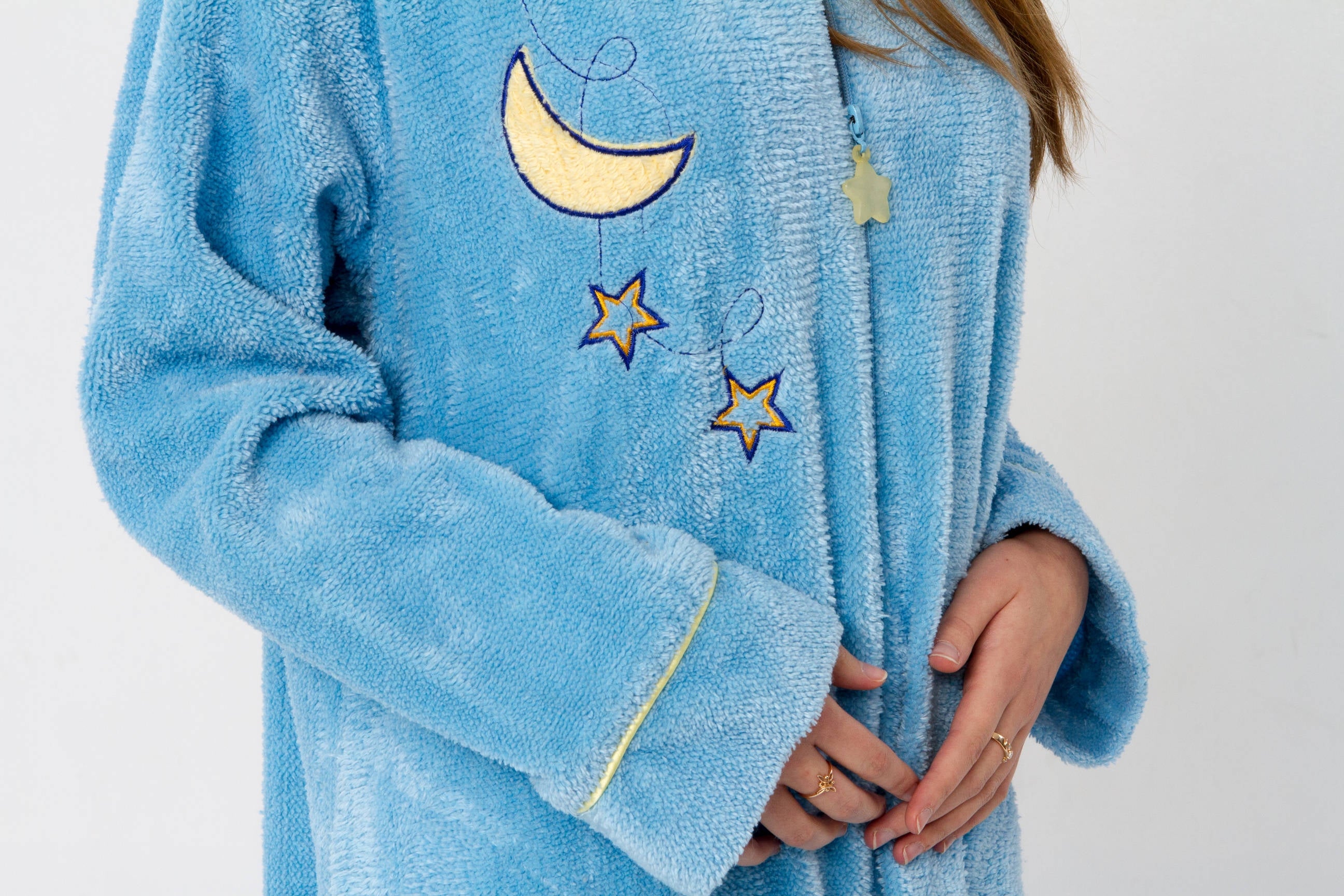 Moon Star Chenille Robe Zip