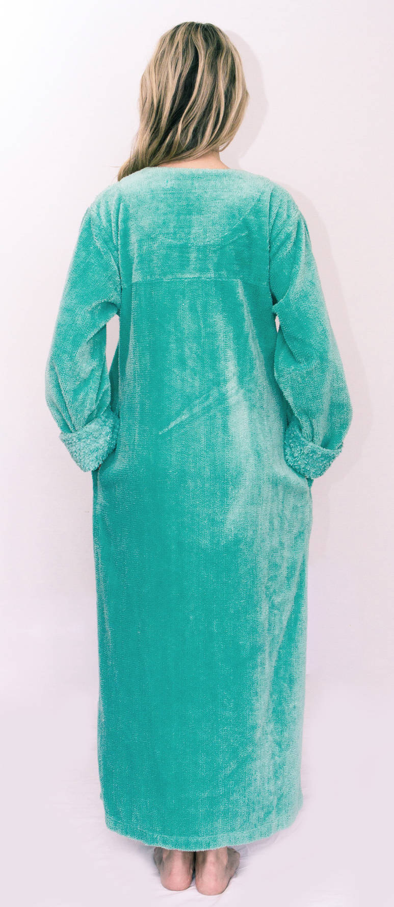 Basket Weave Look Yoke Chenille Bathrobe