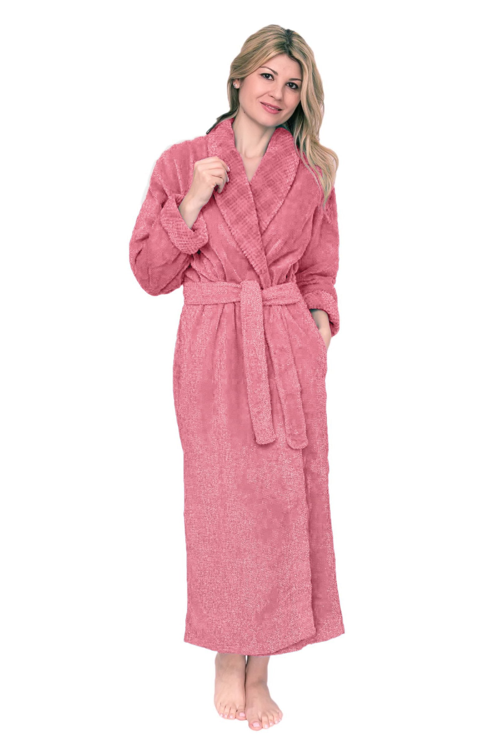 Scalloped Shawl Collar Chenille Robe